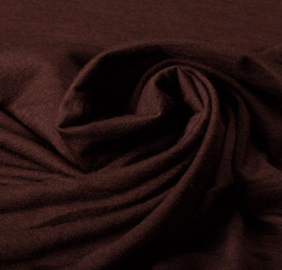 reputatie Aankondiging Moet 100% Wool Jersey Brown Fabric